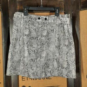 Haute Monde Women Snake Print Brown Casual pencil Short Skirt Size Large G1